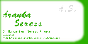 aranka seress business card